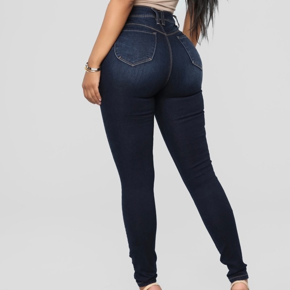 Fashion Nova Womens Dark Denim Booty Lifting Jeans - Picture 7 of 8
